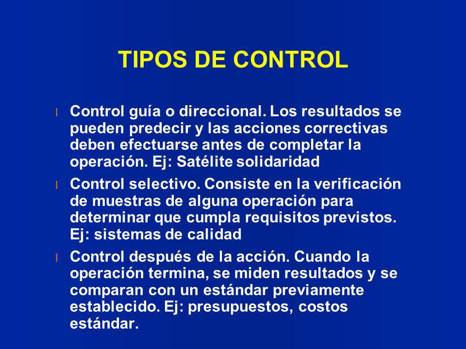 TIPOS DE CONTROL