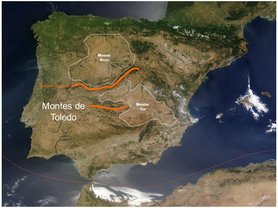 Meseta Norte Sistema Central Montes de Toledo Meseta Sur