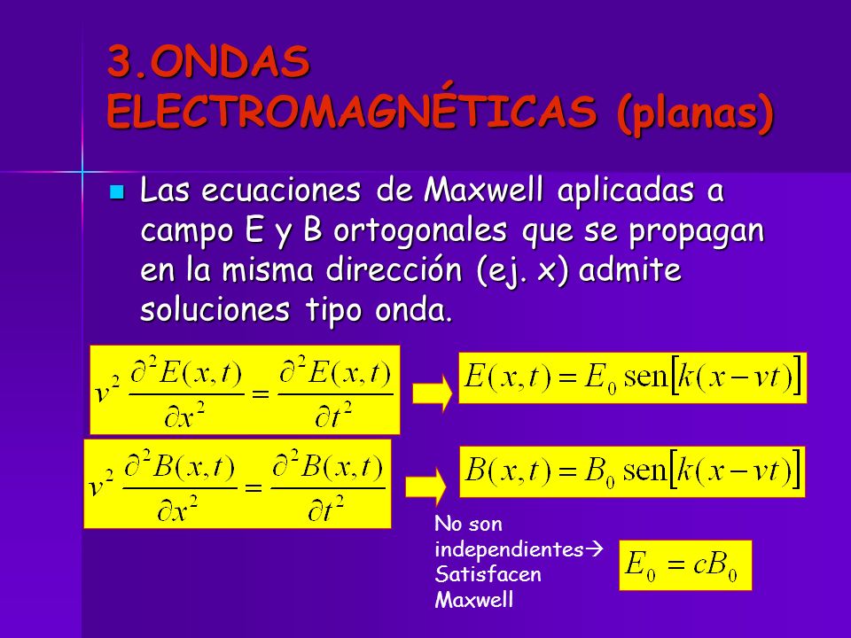 3.ONDAS ELECTROMAGNÉTICAS (planas)