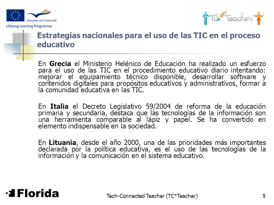 Estrategias nacionales para el uso de las TIC en el proceso educativo