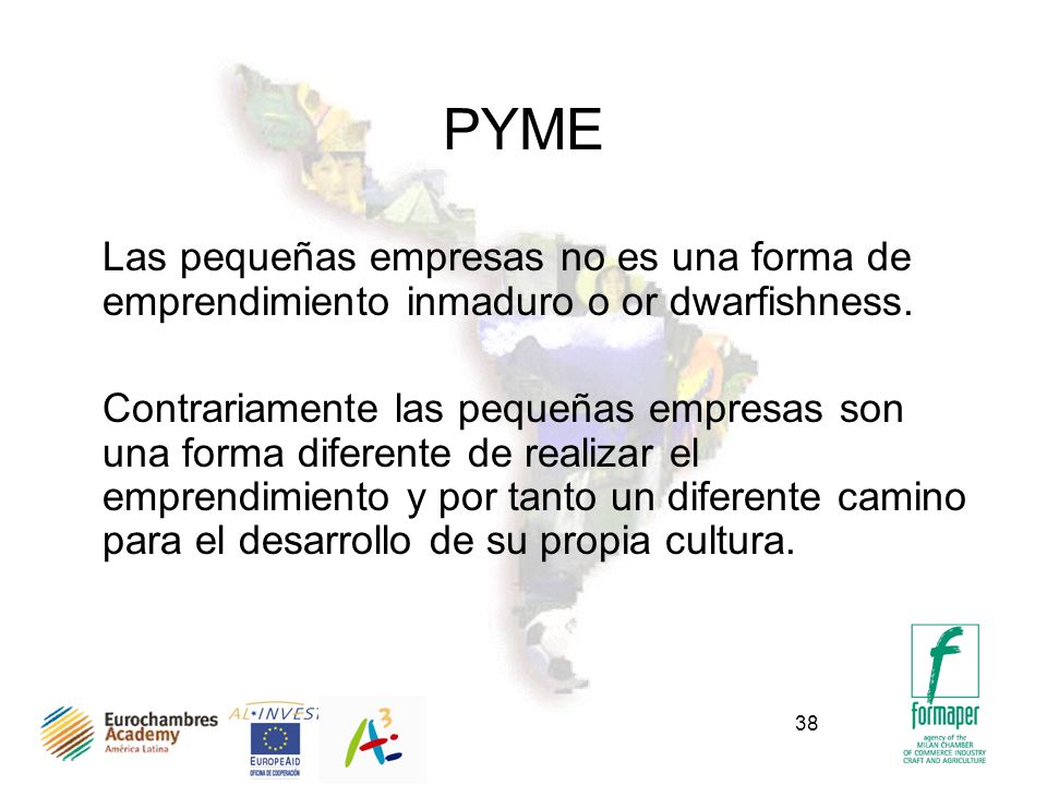 PYME Las pequeñas empresas no es una forma de emprendimiento inmaduro o or dwarfishness.