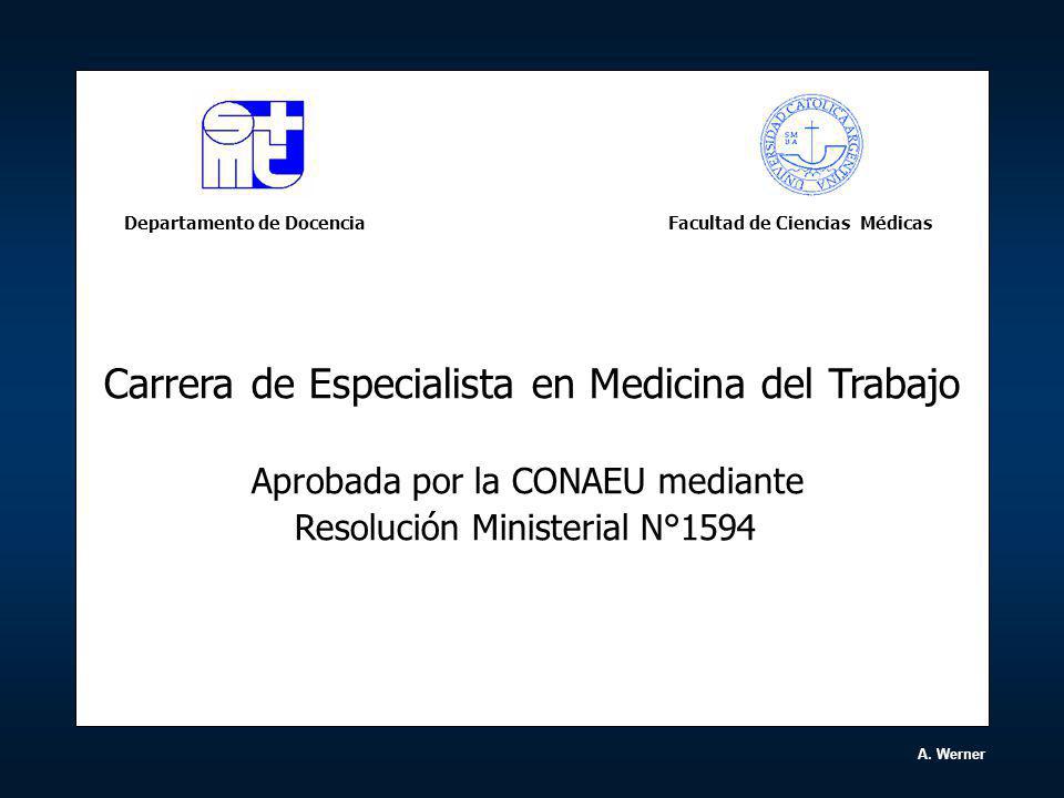 Carrera de Especialista en Medicina del Trabajo