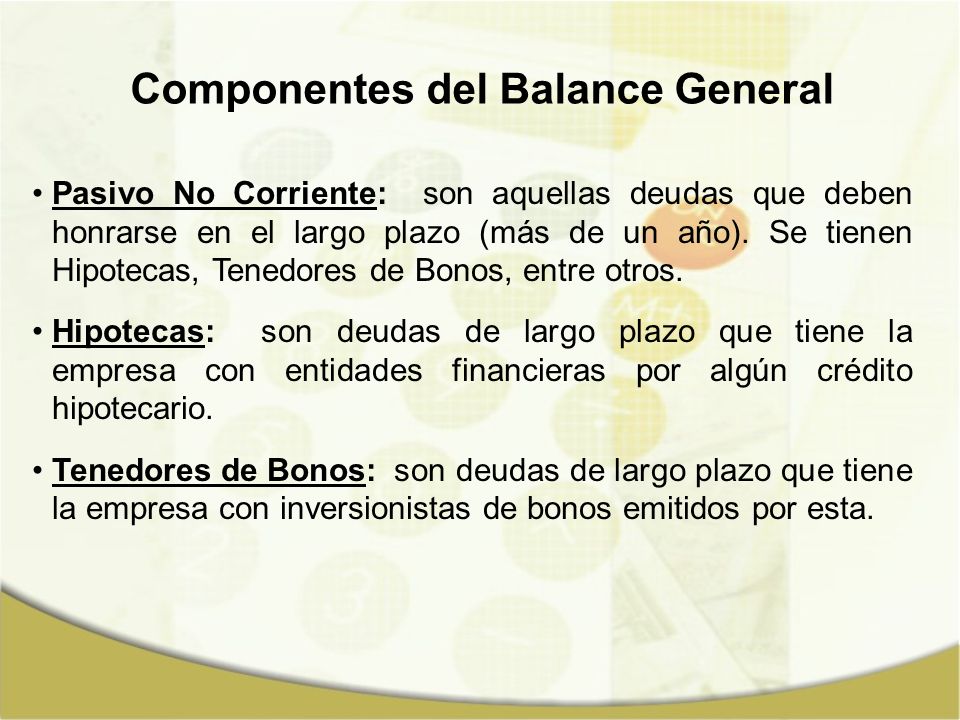 Componentes del Balance General