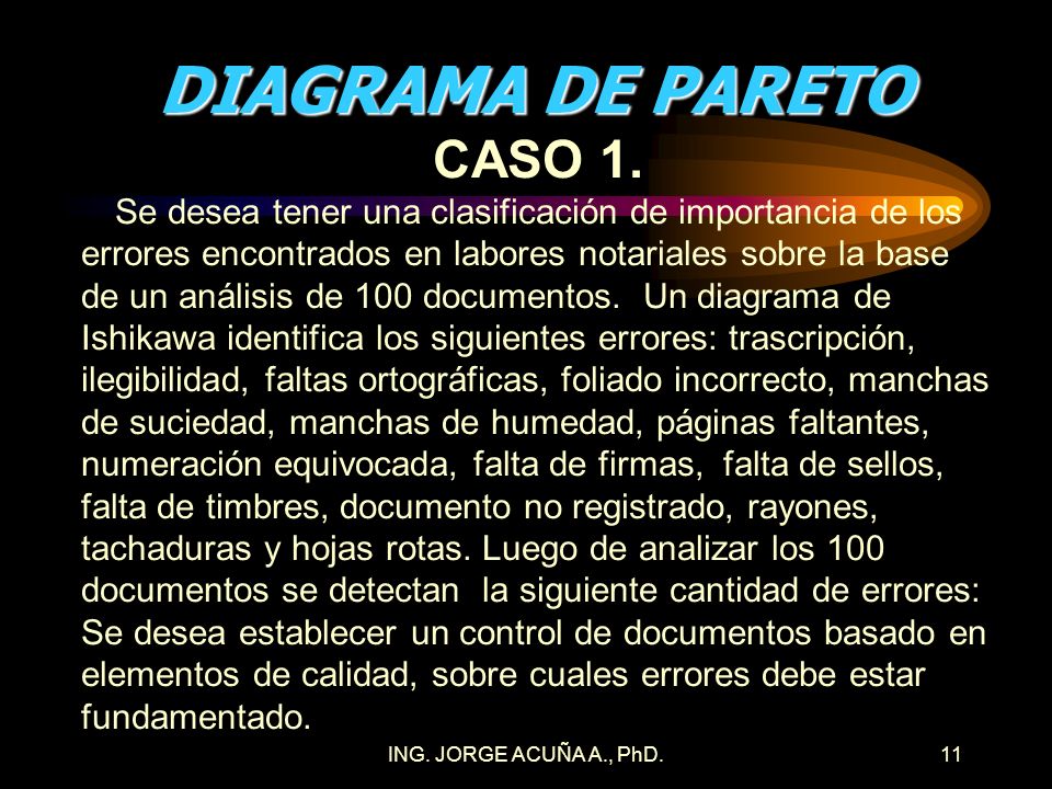 Se desea tener una clasificación de importancia de los