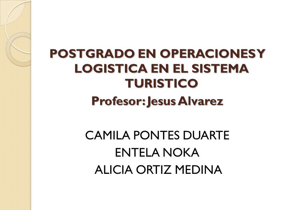 POSTGRADO EN OPERACIONES Y LOGISTICA EN EL SISTEMA TURISTICO Profesor: Jesus Alvarez CAMILA PONTES DUARTE ENTELA NOKA ALICIA ORTIZ MEDINA