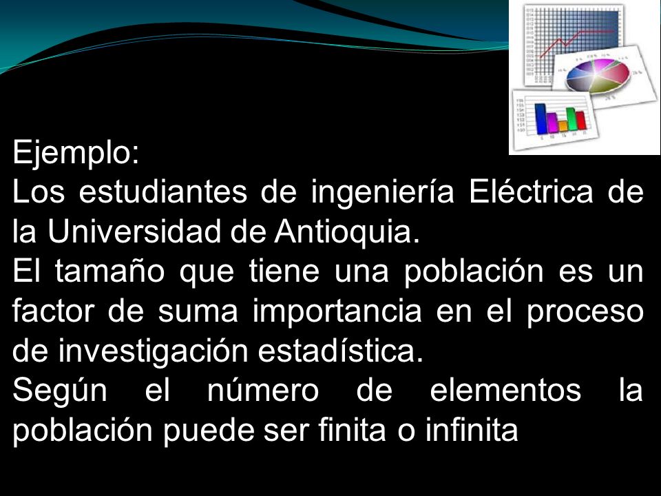Ejemplo: Los estudiantes de ingeniería Eléctrica de la Universidad de Antioquia.