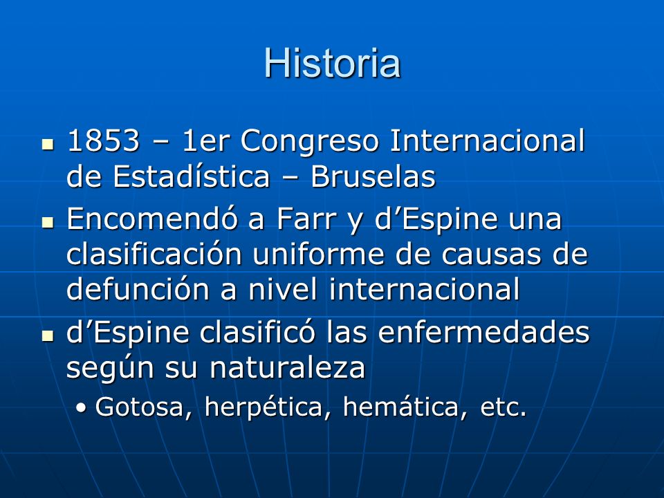 Historia 1853 – 1er Congreso Internacional de Estadística – Bruselas
