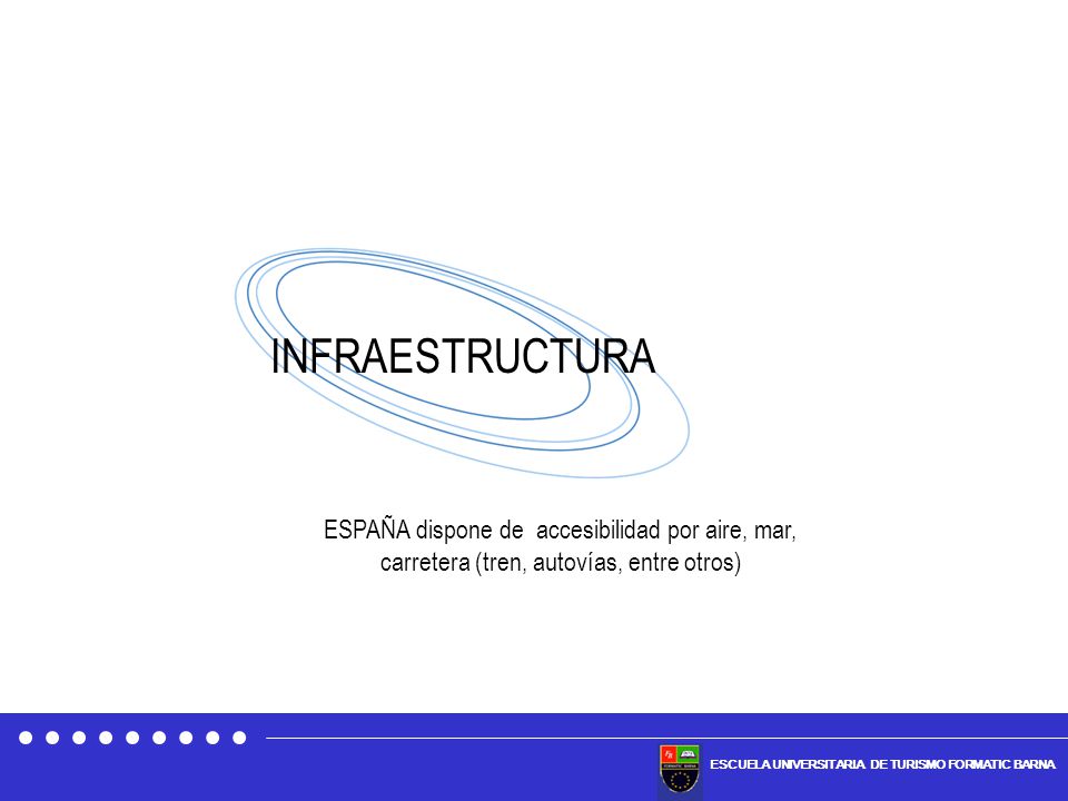 INFRAESTRUCTURA ESPAÑA dispone de accesibilidad por aire, mar, carretera (tren, autovías, entre otros)