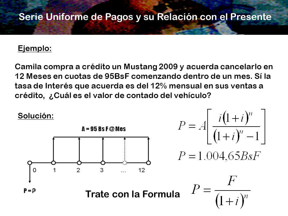 Serie Uniforme de Pagos y su Relación con el Presente