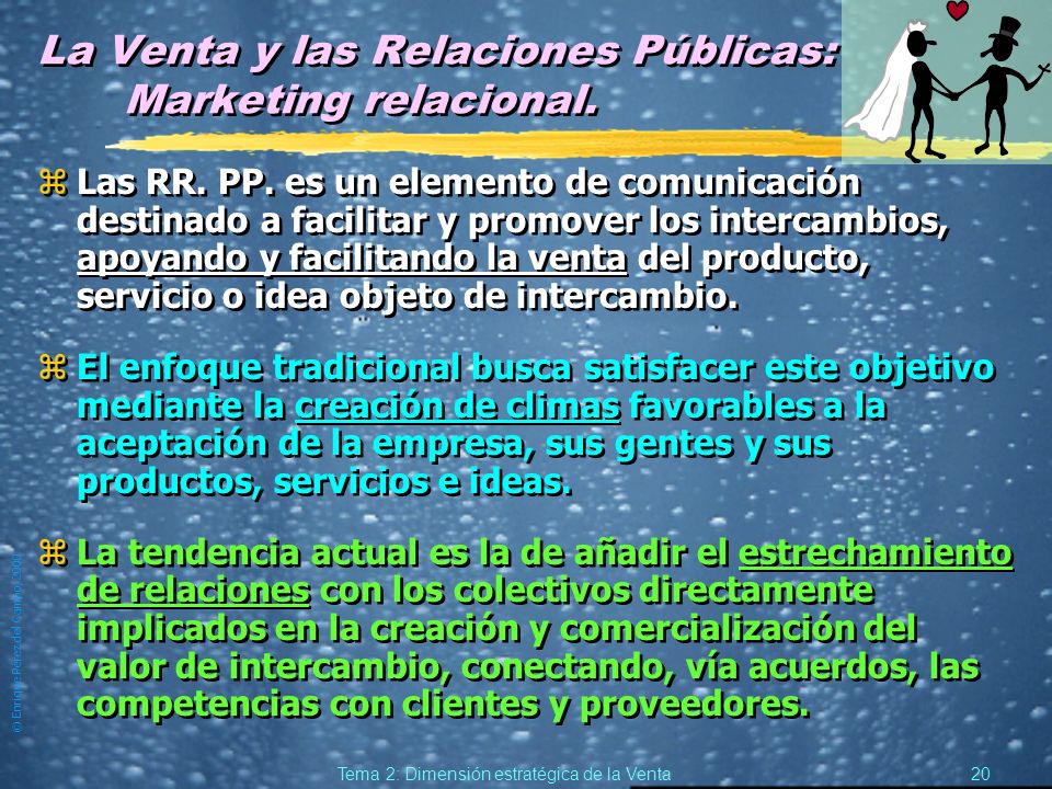 La Venta y las Relaciones Públicas: Marketing relacional.