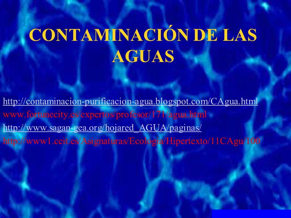 CONTAMINACIÓN DE LAS AGUAS