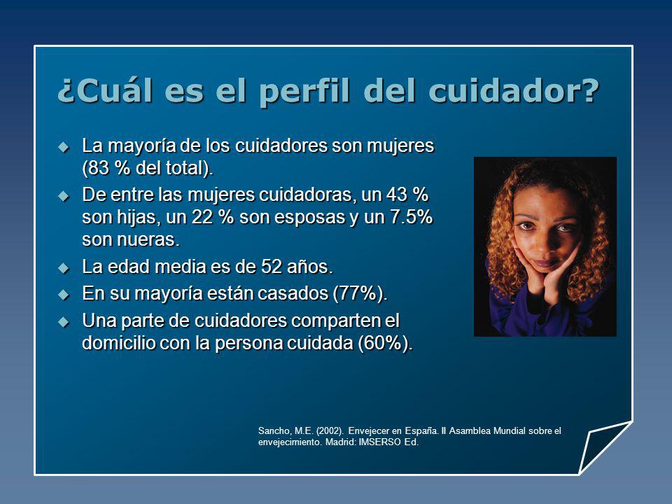 ¿Cuál es el perfil del cuidador