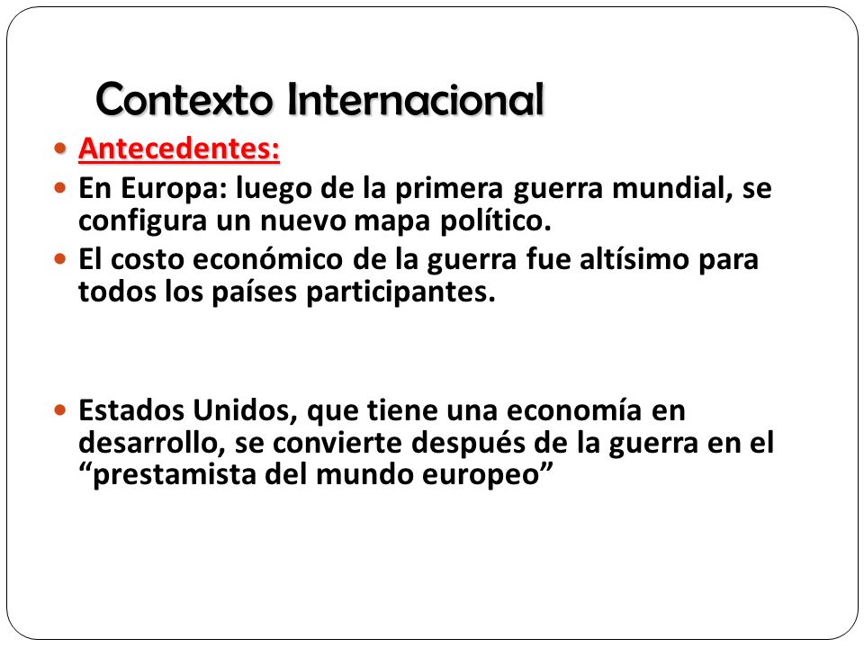 Contexto Internacional