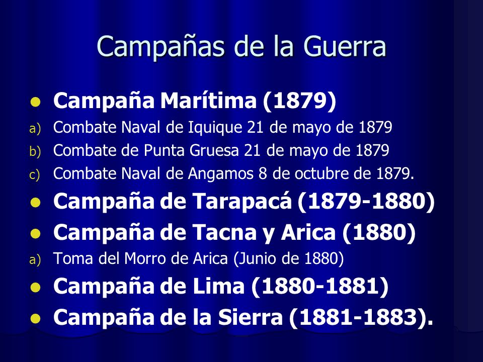 Campañas de la Guerra Campaña Marítima (1879)