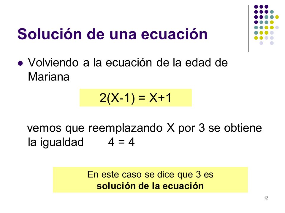 Solución de una ecuación