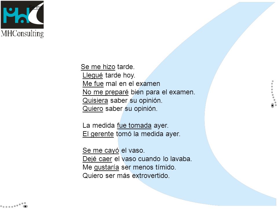No me preparé bien para el examen. Quisiera saber su opinión.