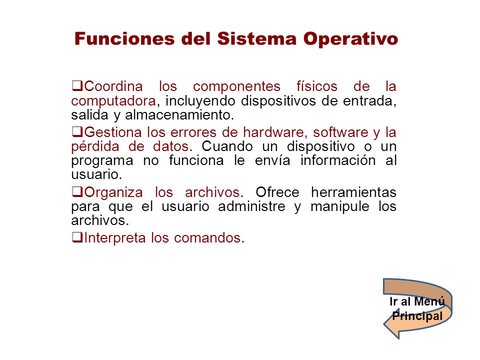 Funciones del Sistema Operativo
