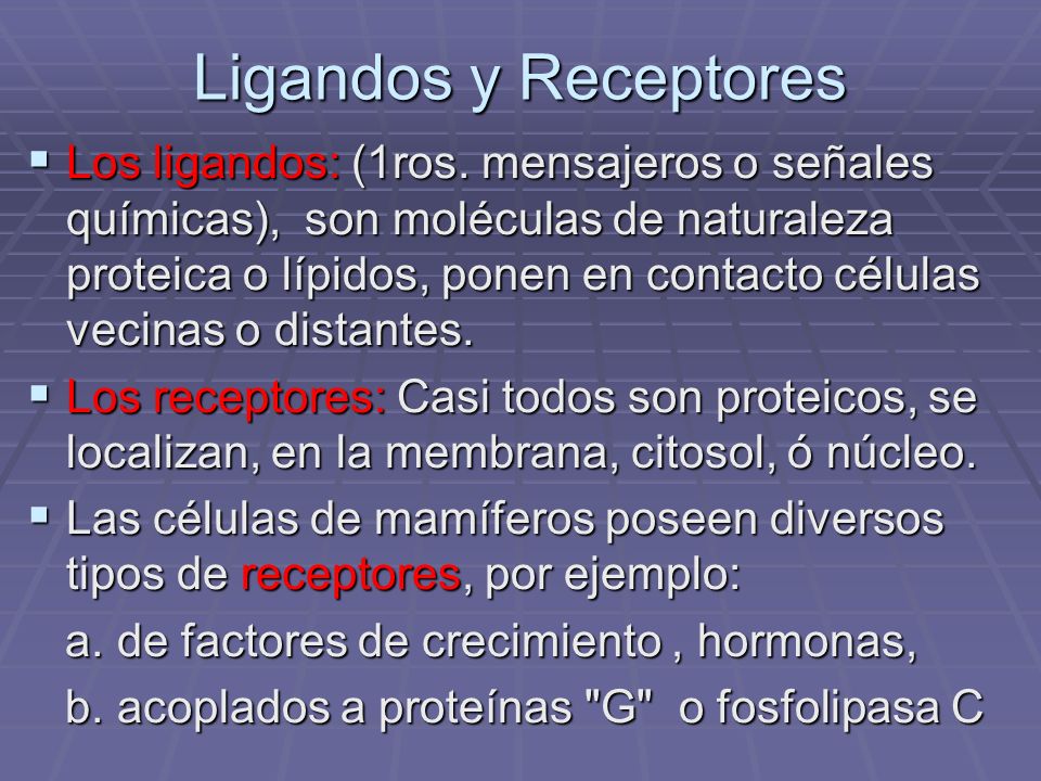 Ligandos y Receptores