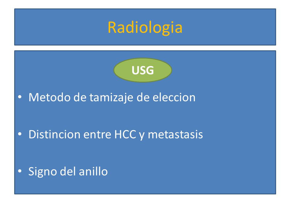 Radiologia USG Metodo de tamizaje de eleccion