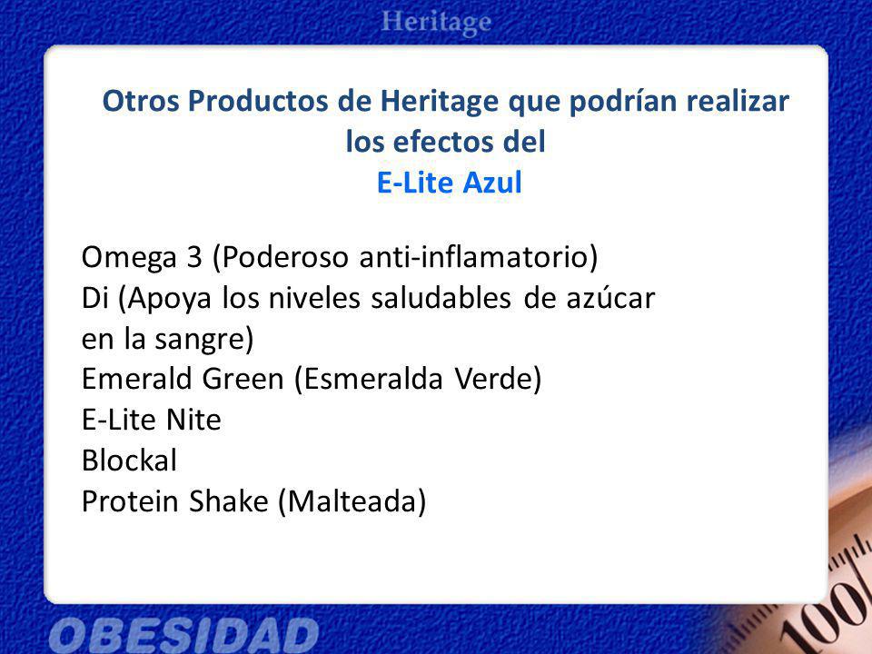 Otros Productos de Heritage que podrían realizar los efectos del E-Lite Azul