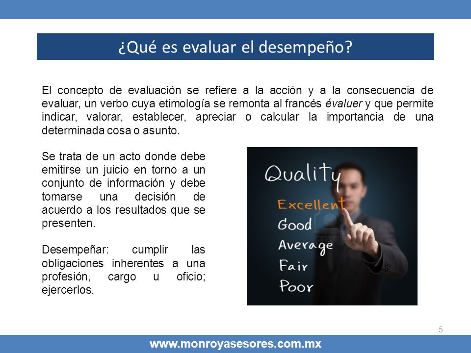 ¿Qué es evaluar el desempeño