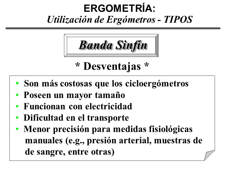 ERGOMETRÍA: Utilización de Ergómetros - TIPOS