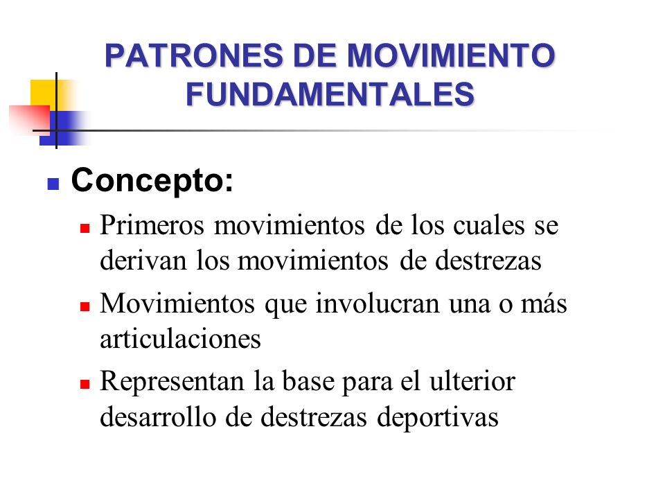 PATRONES DE MOVIMIENTO FUNDAMENTALES