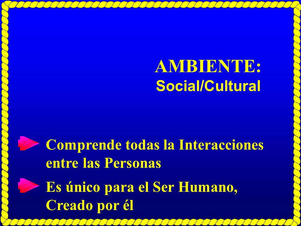 AMBIENTE: Social/Cultural