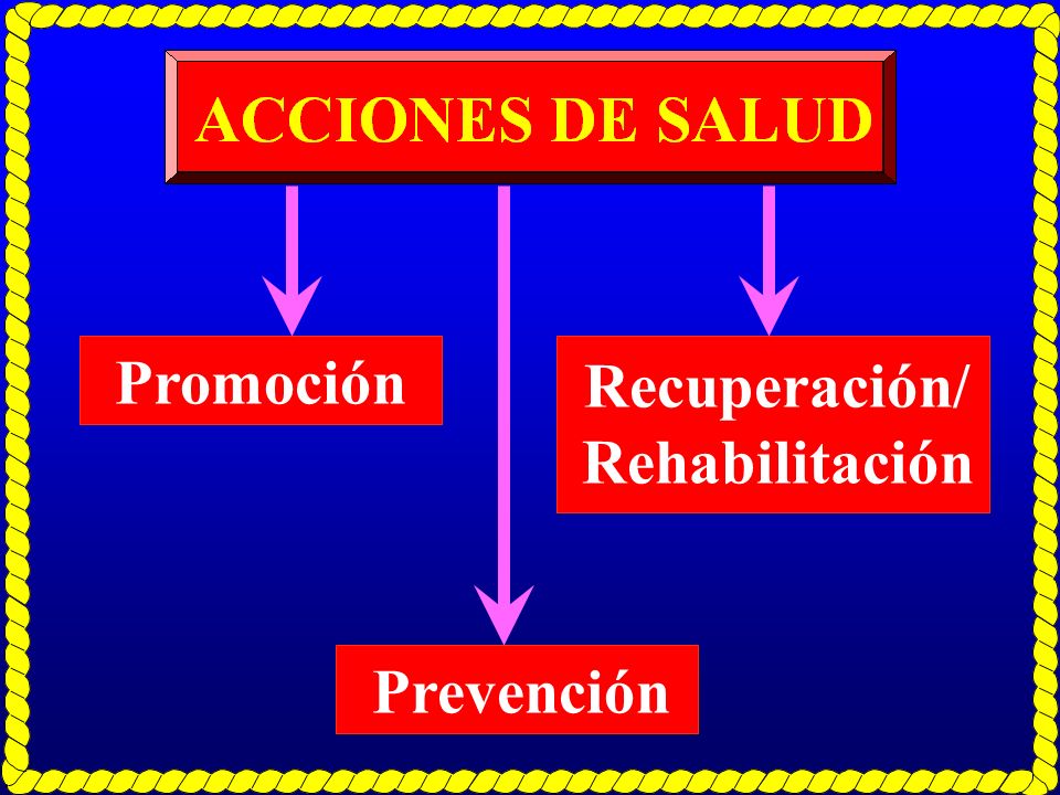 Promoción Recuperación/ Rehabilitación Prevención
