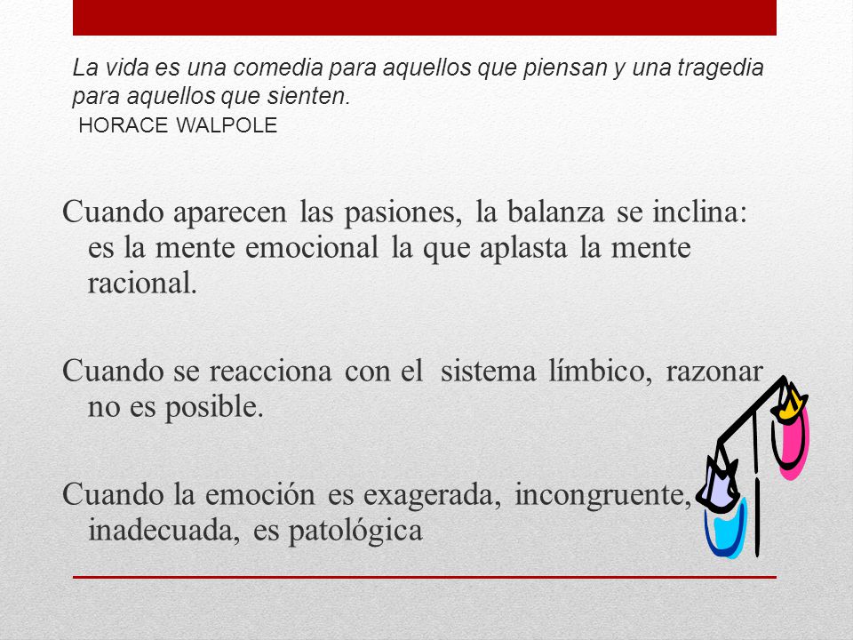 Cuando se reacciona con el sistema límbico, razonar no es posible.