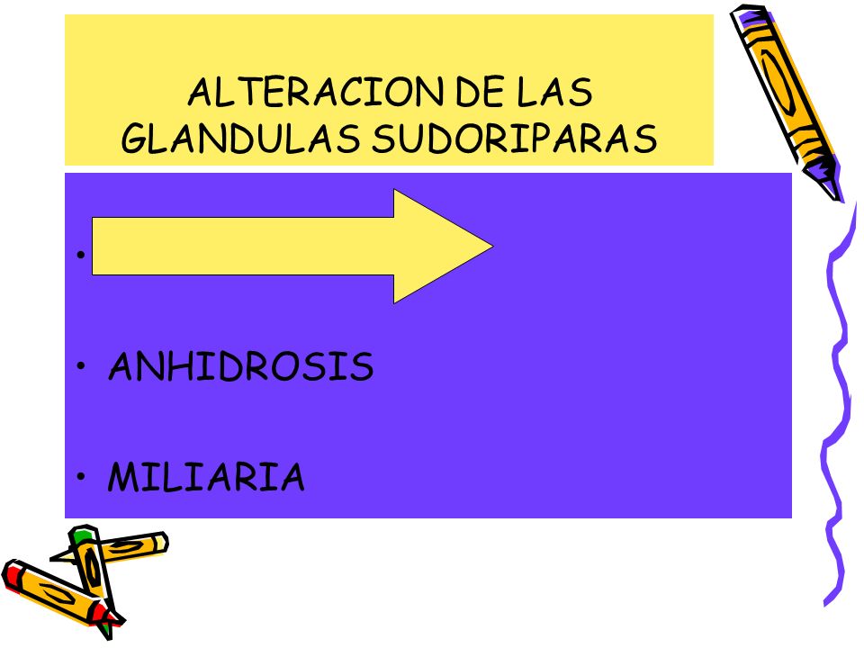 ALTERACION DE LAS GLANDULAS SUDORIPARAS