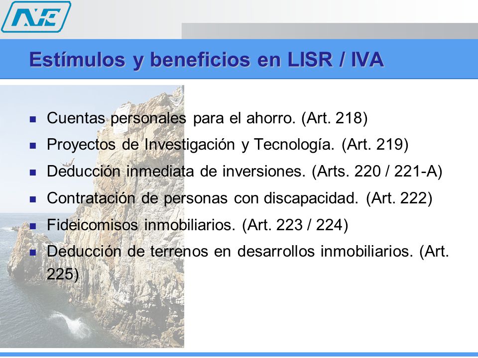 Estímulos y beneficios en LISR / IVA