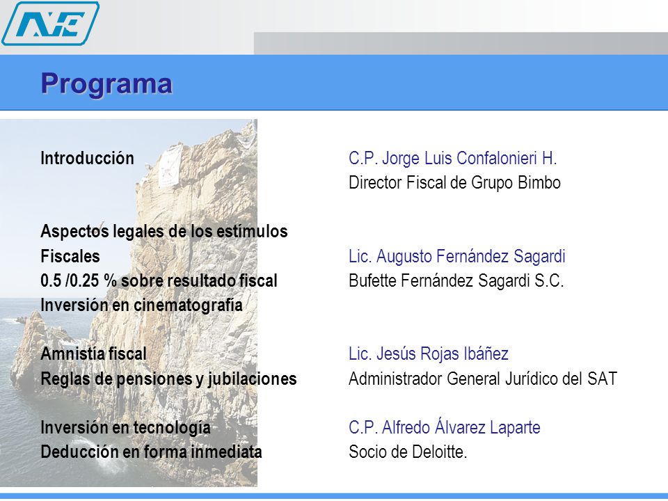 Programa Introducción C.P. Jorge Luis Confalonieri H.