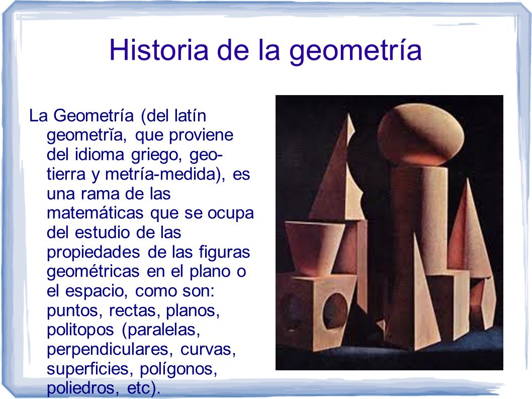 Historia de la geometría
