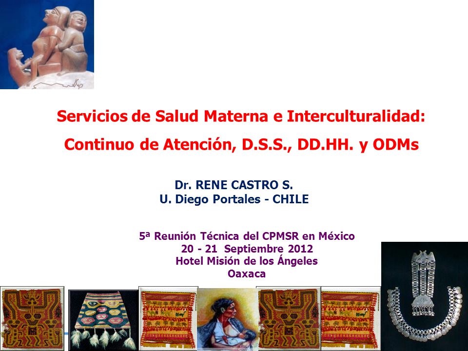 Servicios de Salud Materna e Interculturalidad: Continuo de Atención, D.S.S., DD.HH. y ODMs