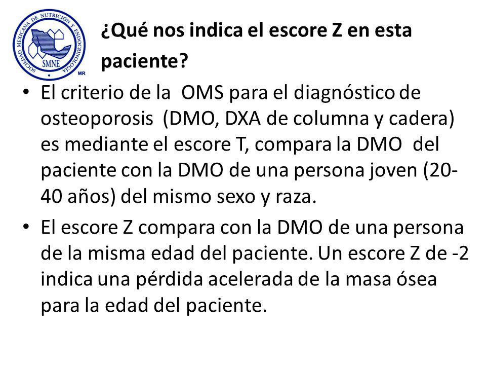¿Qué nos indica el escore Z en esta