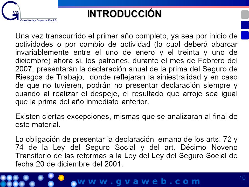 INTRODUCCIÓN w w w . g v a w e b . c o m