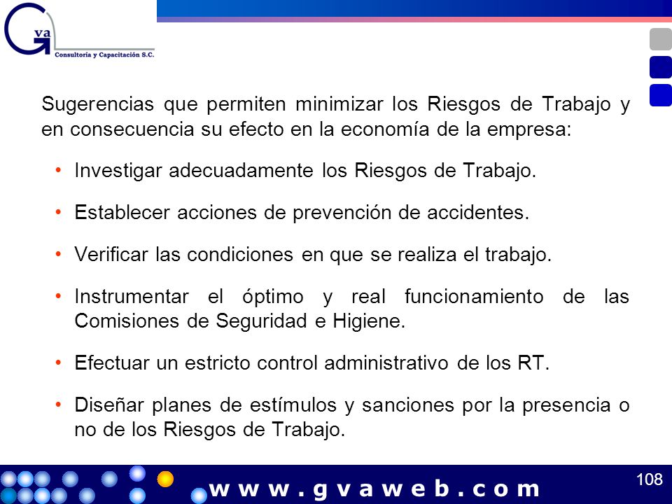 Sugerencias que permiten minimizar los Riesgos de Trabajo y en consecuencia su efecto en la economía de la empresa: