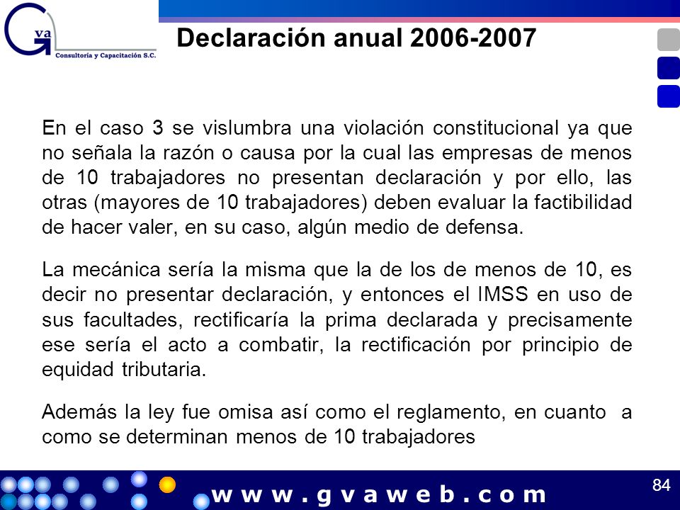 Declaración anual w w w . g v a w e b . c o m