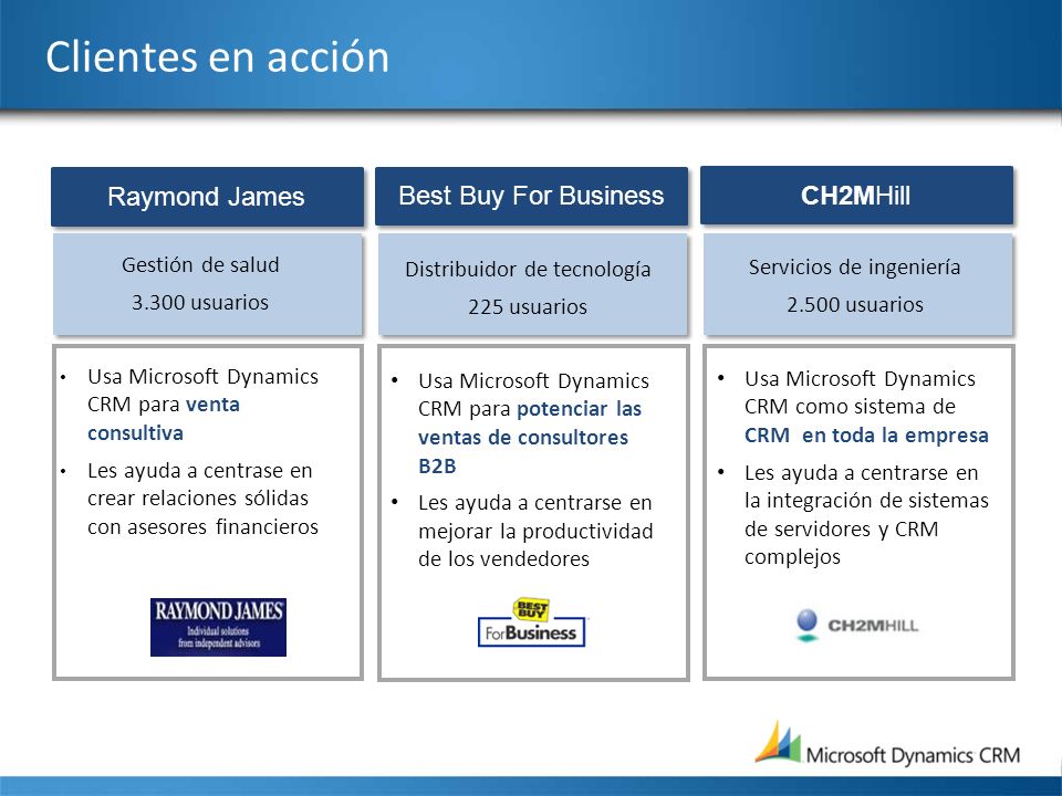 Clientes en acción Raymond James Best Buy For Business CH2MHill