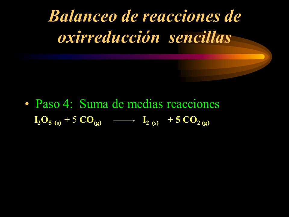 Balanceo de reacciones de oxirreducción sencillas