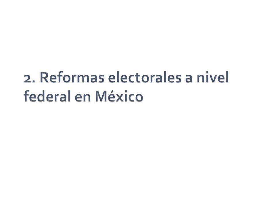2. Reformas electorales a nivel federal en México