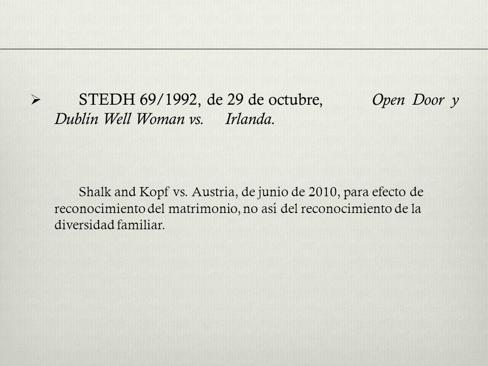 STEDH 69/1992, de 29 de octubre,. Open Door y Dublín Well Woman vs
