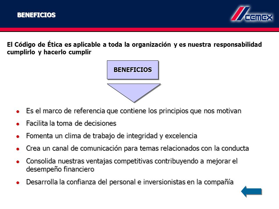 Es el marco de referencia que contiene los principios que nos motivan