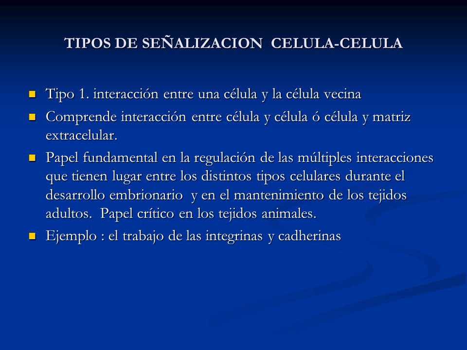 TIPOS DE SEÑALIZACION CELULA-CELULA