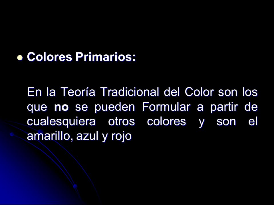 Colores Primarios: