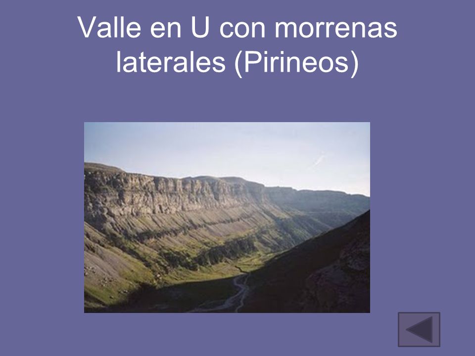Valle en U con morrenas laterales (Pirineos)