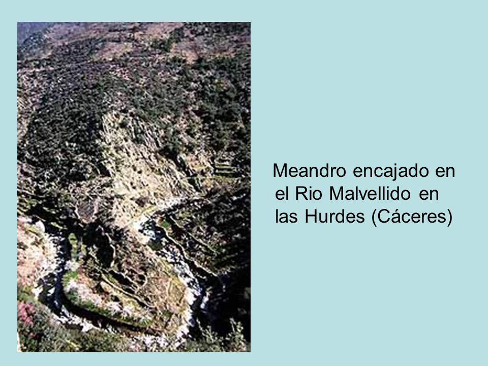Meandro encajado en el Rio Malvellido en las Hurdes (Cáceres)