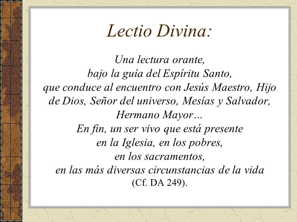 Lectio Divina: