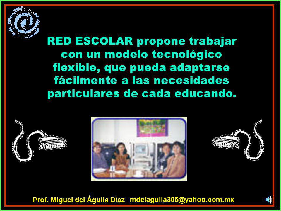 RED ESCOLAR propone trabajar con un modelo tecnológico flexible, que pueda adaptarse fácilmente a las necesidades particulares de cada educando.